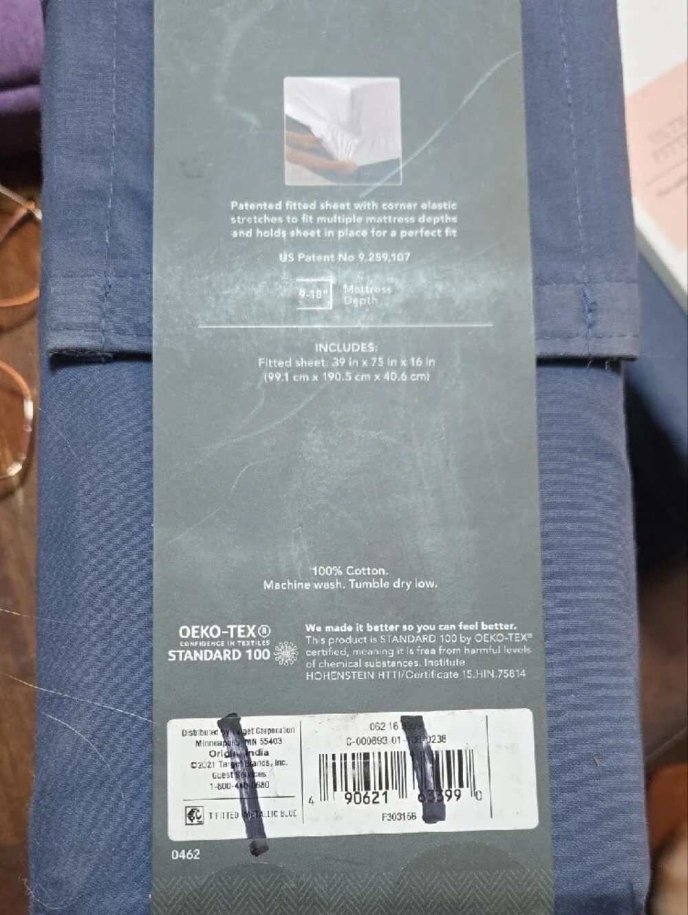 Target Deep Blue Fitted Sheet - Solid Navy